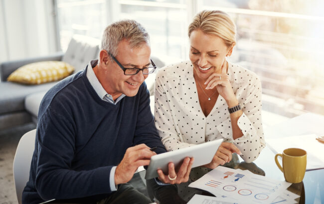 Couple Reviewing Retirement Plan