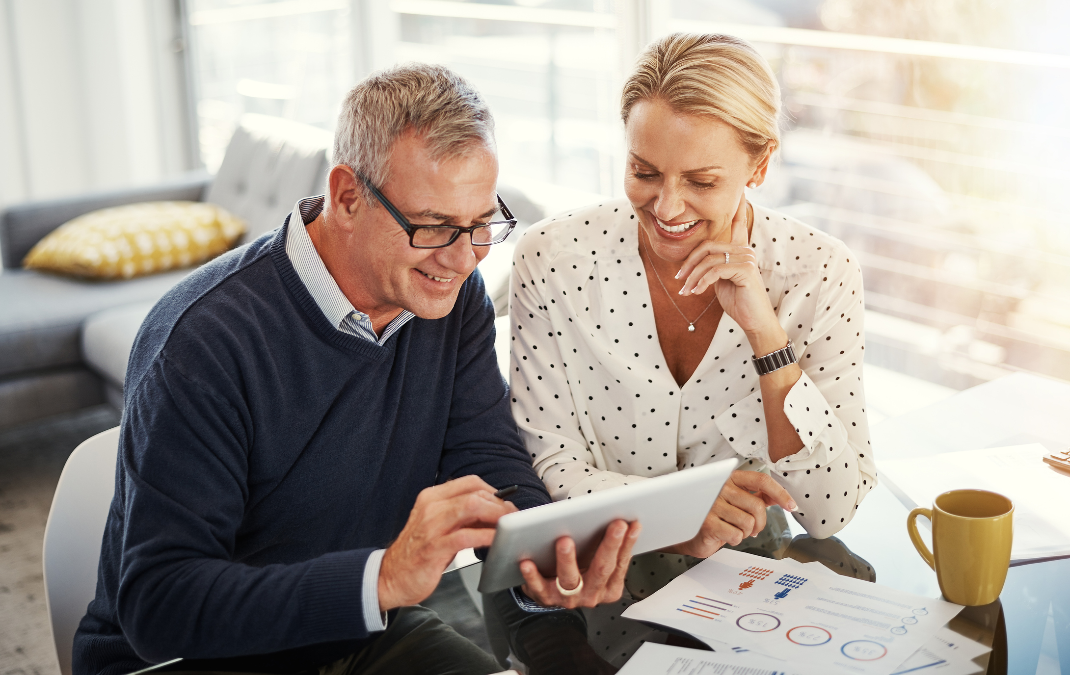 Couple Reviewing Retirement Plan